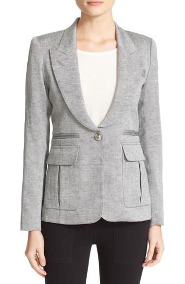 Women's Smythe Tweed Pleat Pocket Blazer