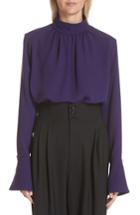 Women's Marc Jacobs Flare Cuff Silk Top - Purple