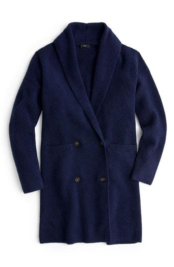 Women's J. Crew Double Breasted Cardigan Jacket - Blue