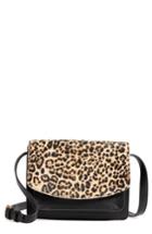 Sole Society Michelle Genuine Calf Hair Flap Crossbody Bag -