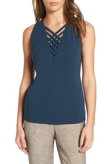 Petite Women's Nic+zoe Crossroads Tank P - Green