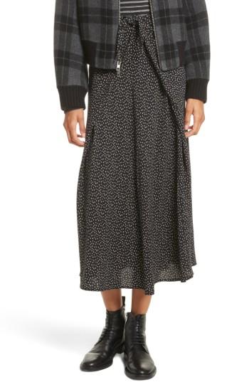 Women's Vince Celestial Polka Dot Skirt - Black