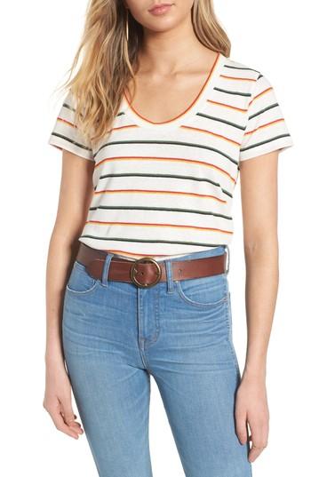 Women's Madewell City Walcott Stripe Tee, Size - White
