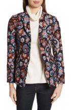 Women's Theory Floral Jacquard Riding Jacket - Blue