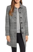 Women's Karl Lagerfeld Paris Tweed Topper Coat - Black
