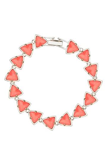 Women's Kendra Scott 'ripley' Triangle Stone Bracelet - Coral Magnesite