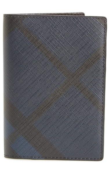 Men's Burberry 'kirtley' Check Passport Case -