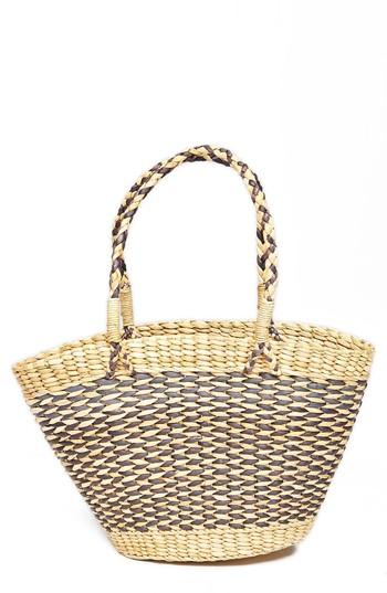 Amuse Society Goodie Basket Straw Tote - Black