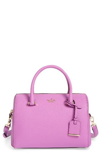 Kate Spade New York Cameron Street Large Lane Leather Satchel - Purple