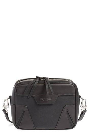 Rag & Bone 'flight - Camera' Leather Shoulder Bag - Black