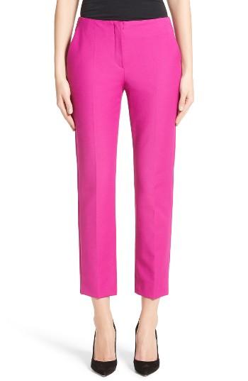 Women's Armani Collezioni Tech Cotton Blend Slim Pants - Pink