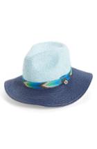 Women's Nyc Underground Geo Band Straw Panama Hat - Green