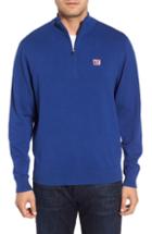 Men's Cutter & Buck New York Giants - Lakemont Regular Fit Quarter Zip Sweater, Size - Blue