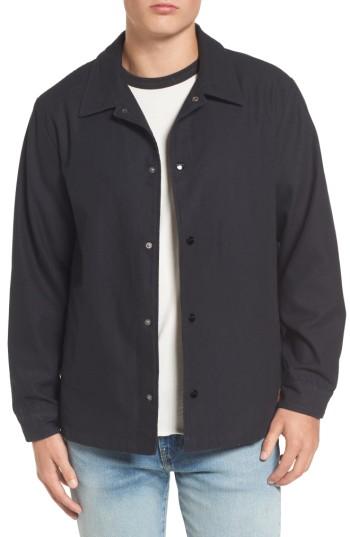 Men's Brixton Wright Water Resistant Coach's Jacket - Black