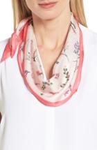 Women's Rebecca Minkoff Pressed Flowers Diamond Silk Scarf, Size - Pink