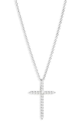 Women's Roberto Coin Diamond Cross Pendant Necklace