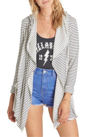 Women's Billabong Make Way Hooded Cardigan - White