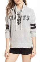 Women's '47 Offsides San Francisco Giants Funnel Neck Sweatshirt - Grey