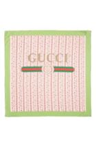 Women's Gucci Vintage Rose Foulard Silk Scarf, Size - Pink