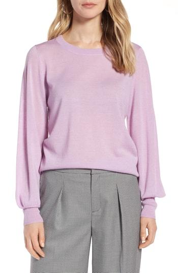 Women's Halogen Puff Sleeve Sweater - Purple