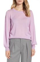 Women's Halogen Puff Sleeve Sweater - Purple