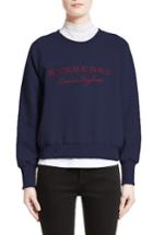 Women's Burberry Torto Embroidered Sweatshirt - Blue