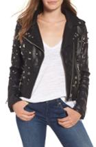 Women's Blanknyc Studded Faux Leather Moto Jacket - Black