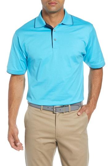 Men's Bobby Jones Solid Tipped Polo - Blue