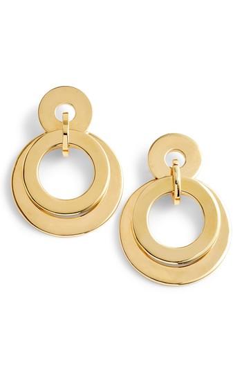 Women's Lele Sadoughi Stacked Disc Frontal Hoop Earrings