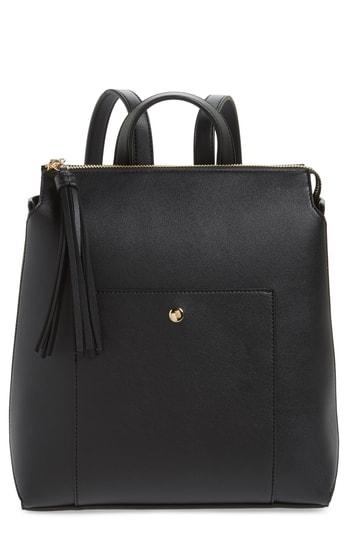Sole Society Fluri Faux Leather Backpack - Black