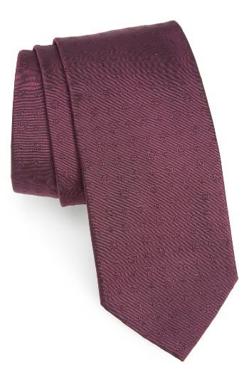 Men's Salvatore Ferragamo Solid Silk Tie, Size - Purple