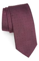 Men's Salvatore Ferragamo Solid Silk Tie, Size - Purple