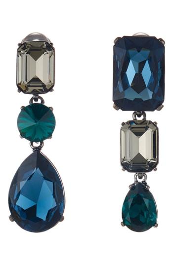 Women's Oscar De La Renta Bold Crystal Drop Earrings