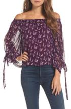Women's Misa Los Angeles Adeli Off The Shoulder Top - Purple