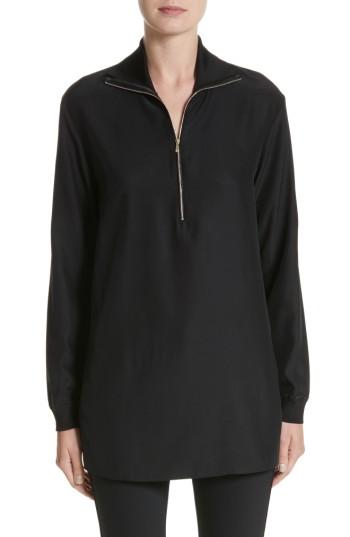 Women's Lafayette 148 New York Daryn Matte Silk & Knit Combo Blouse