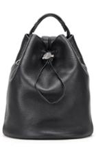 Kara Moon Drawcord Leather Backpack -