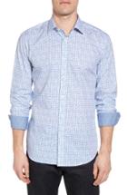 Men's Bugatchi Shaped Fit Floral Medallion Print Sport Shirt