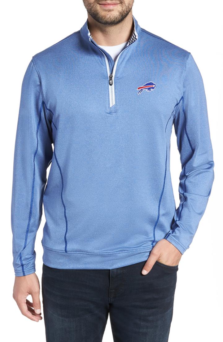 Men's Cutter & Buck Endurance Buffalo Bills Fit Pullover, Size Medium - Blue