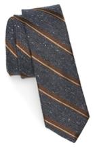 Men's The Tie Bar Stripe Nep Silk Skinny Tie