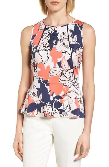 Women's Emerson Rose Silk Blend Peplum Top - Ivory