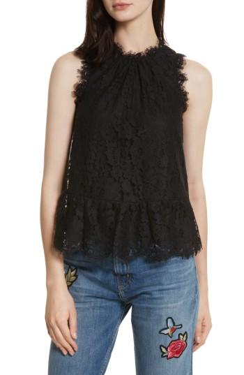 Women's Joie Marineth Lace Top - Black