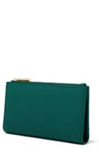 Women's Dagne Dover Signature Slim Coated Canvas Wallet - Blue/green