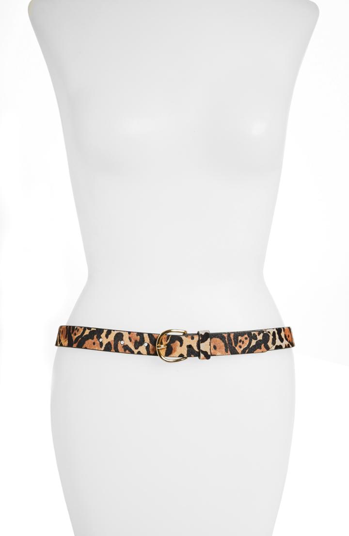 Women's Frame Cheetah Genuine Calf Hair Belt