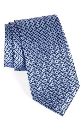 Men's Nordstrom Double Dot Silk Tie, Size X-long - Blue