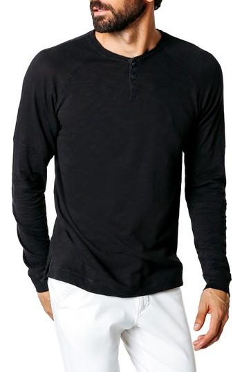 Men's Good Man Brand Athletic Slim Fit Henley - Black