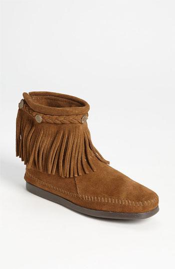 Women's Minnetonka Fringed Moccasin Bootie
