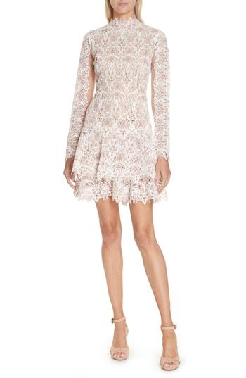 Women's Jonathan Simkhai Guipure Lace Layer Hem Dress - Beige