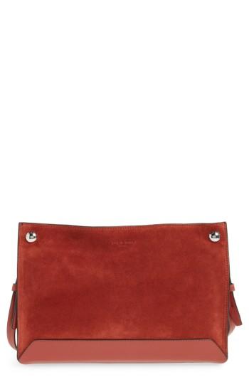 Rag & Bone Compass Suede Crossbody Bag - Red