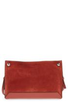 Rag & Bone Compass Suede Crossbody Bag - Red