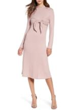 Women's Everly Tie Front Knit Dress - Pink